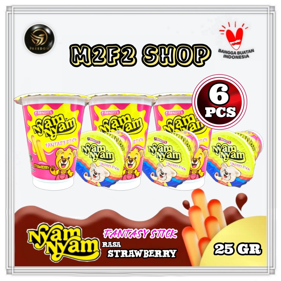 

Nyam Nyam Fantasy Stick Strawberry | Stroberi - 25 gr (Kemasan 6 Pcs)