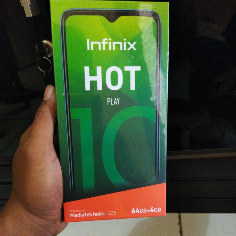 infinix hot 10 play ram 4/64gb garansi resmi