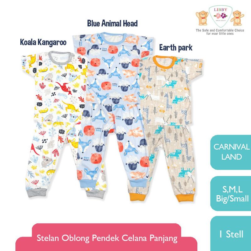 LIBBY Carnival Land Setelan Oblong Pendek Celana Panjang