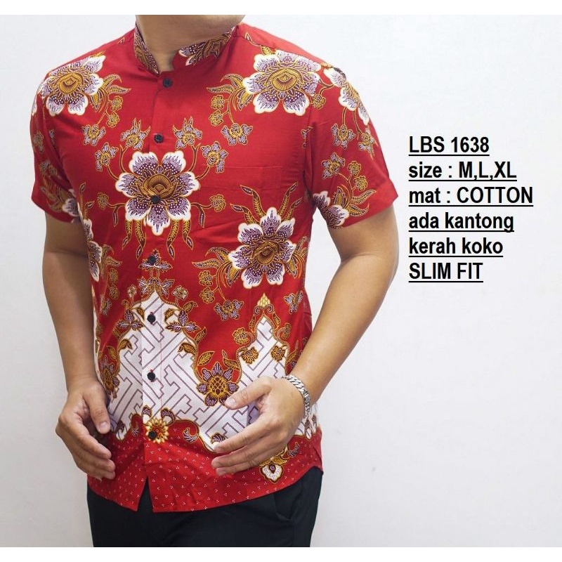 BAJU BATIK PRIA // BATIK COWOK // BATIK SLIMFIT / BATIK MODERN // BATIK PREMIUM LBS 436