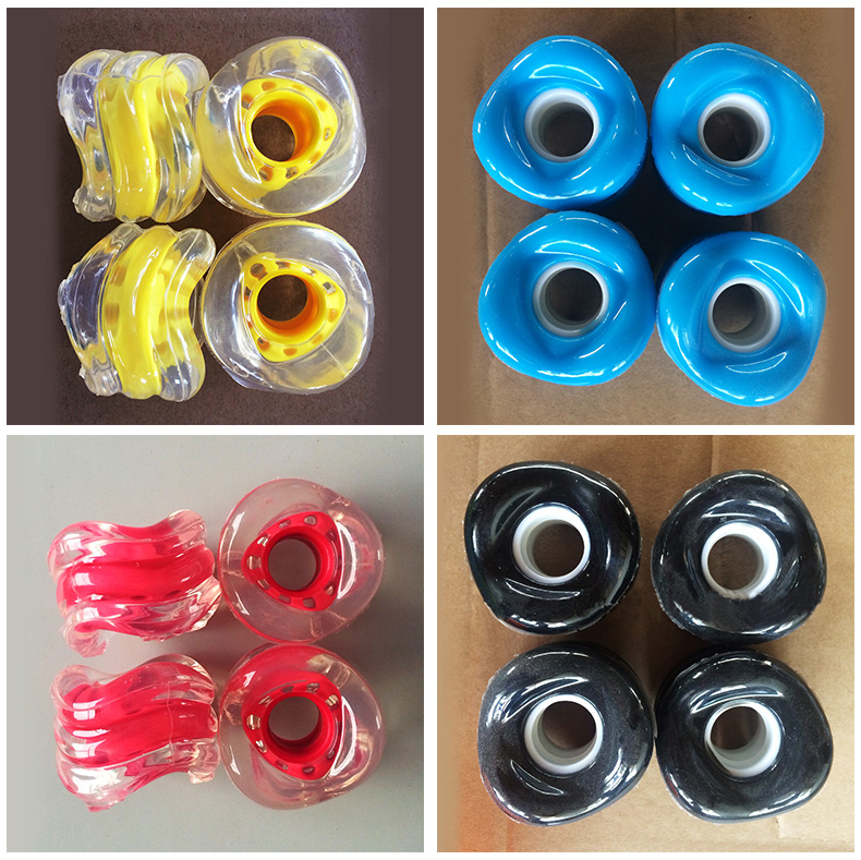 Roda skateboard Ukuran 60x45mm Bahan Kayu Transparan