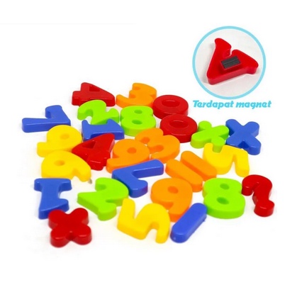 Mainan anak Edukasi Abjad Magnet / Angka / Puzzle Kayu Alphabet ABC