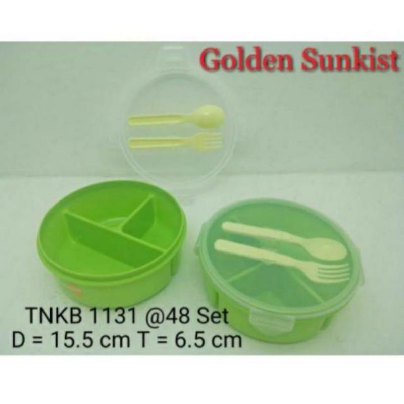 [ ⭐⭐⭐⭐⭐ ] Tempat tepak nasi kotak/bulat  TNKS 1132/ 1131/ 1028 golden sunkist  asli food grade