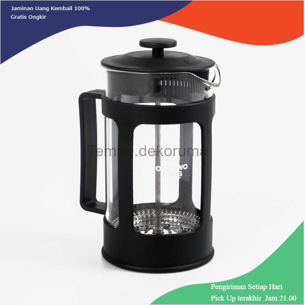 TD - DPR One Two Cups Teko Kopi French Press Coffee Maker Pot - KG73I