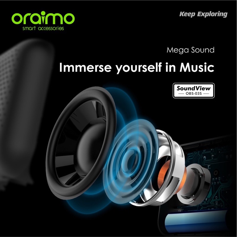 Oraimo OBS-03S SoundView Wireless Bluetooth Speaker Smart Alarm Clock - Garansi 1 Tahun