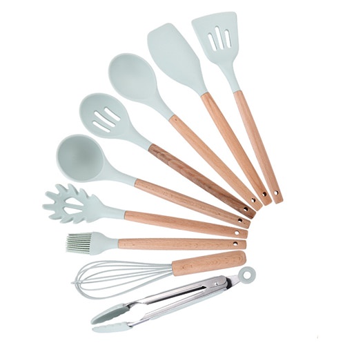 KKS GLANYOMI Cooking Tools Set Spatula Alat Masak Dapur Kitchen Utensils Silicon 9 PCS - KT397 - Bl