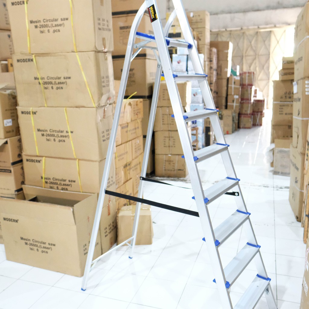 Tangga Rumah Alumunium Almunium 8 Step Mollar / Tangga Lipat 8Step Mollar Household Ladder Mollar