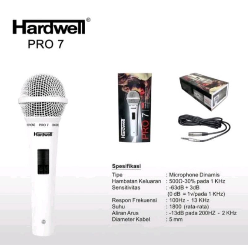 MICROPHONE MIC HARDWELL PRO 7 / MIC HARDWELL PRO 8 / MIC HARDWELL PRO 9 ORIGINAL GARANSI RESMI 1 TAHUN