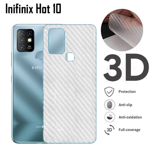 Garskin Carbon Infinix Hot 11 / Hot 11s / Hot 11 Play / Hot 10 / Hot 10 PLAY Skin Anti Jamur Belakan