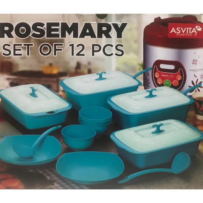 Prasmanan Serving Set Plastik Rosemary (12 pcs)