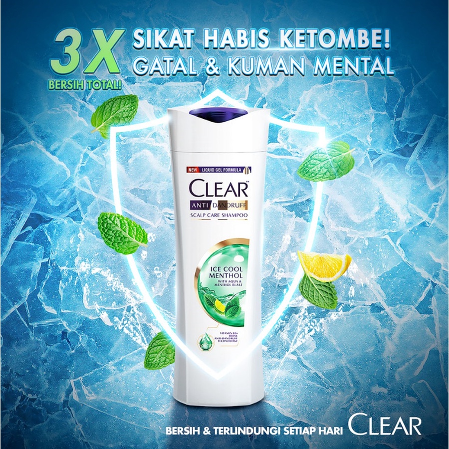 CLEAR SHAMPOO ICE COOL MENTHOL 160ML