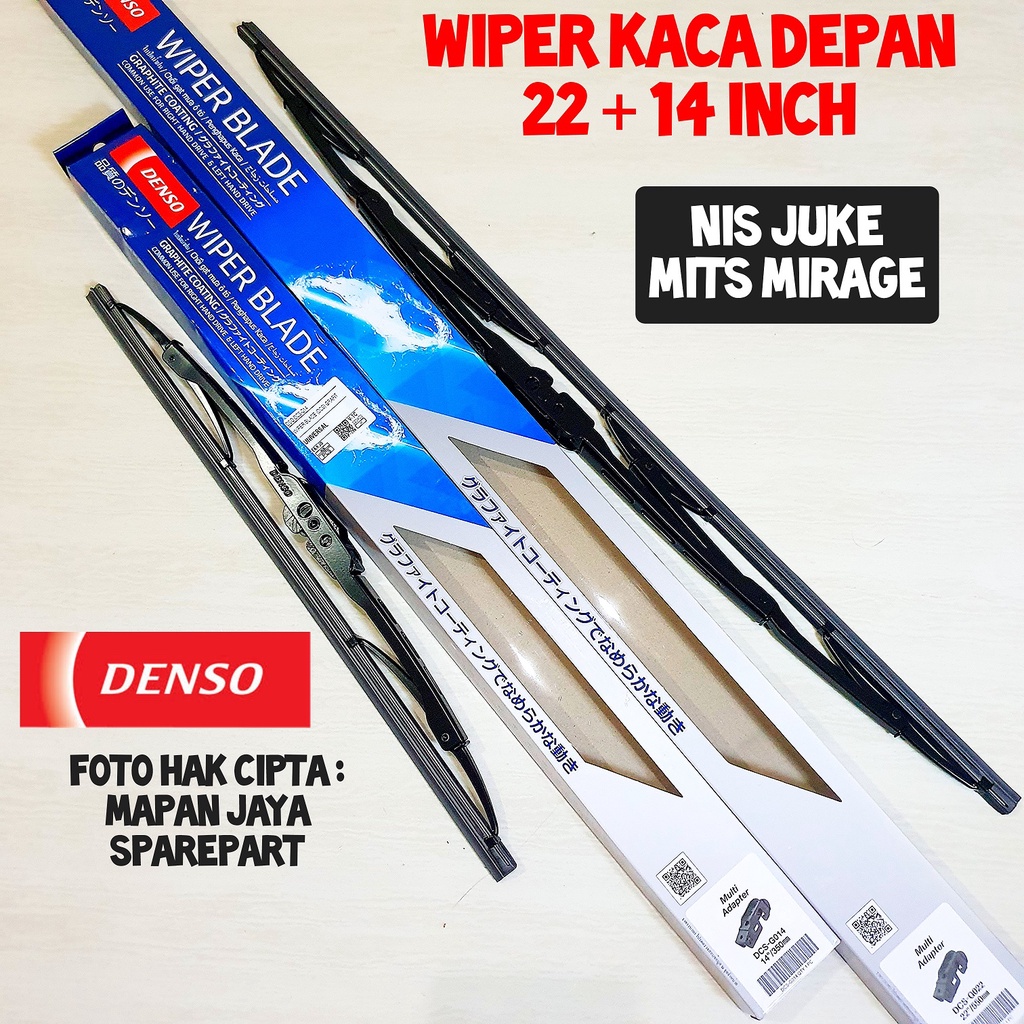 WIPER KACA DEPAN MITSUBISHI MIRAGE NISSAN JUKE ORI DENSO