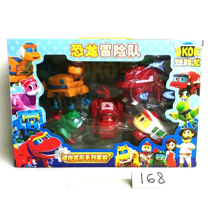 Mainan robot go go dino okok 5pc