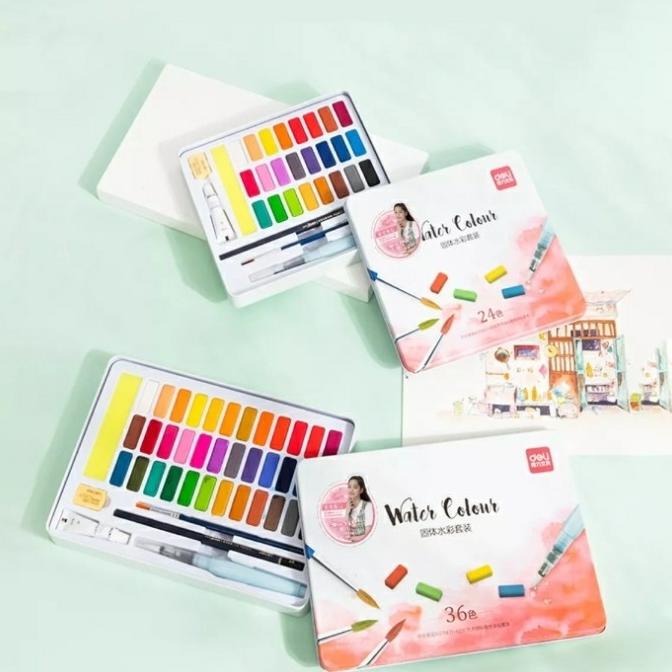 

Deli Solid Watercolor Set 24/36 Color