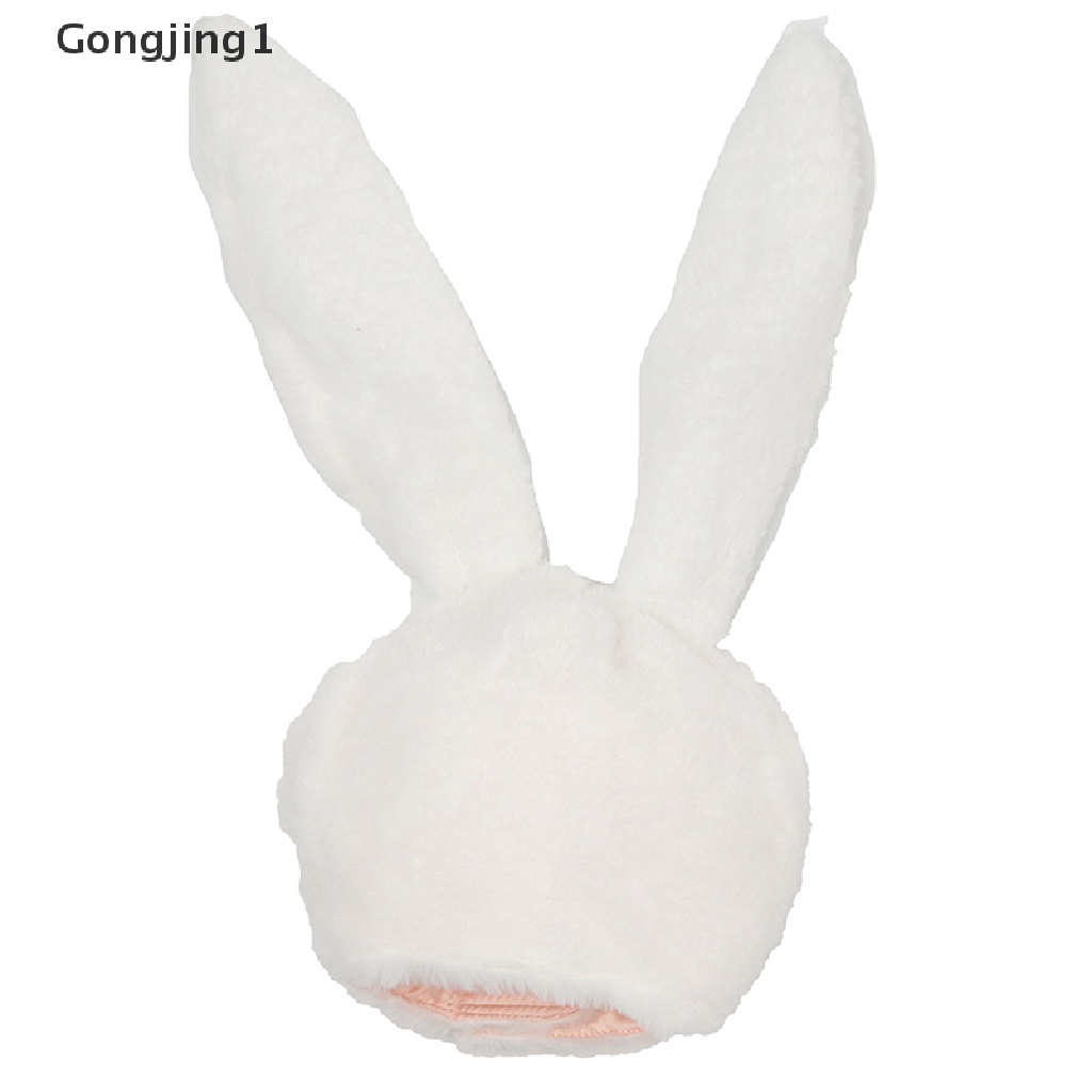 Gongjing1 Topi Plush Desain Kelinci Telinga Dapat Bergerak Untuk Anak Perempuan