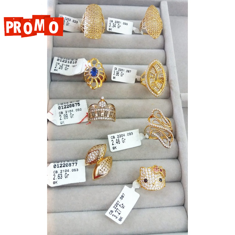 CINCIN PROMO TERMURAH KADAR 375 8KARAT FASHION MODEL BESAR