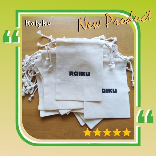 

Pouch Tali 2 Custom Sablon 2 Sisi (15cm x 20cm)