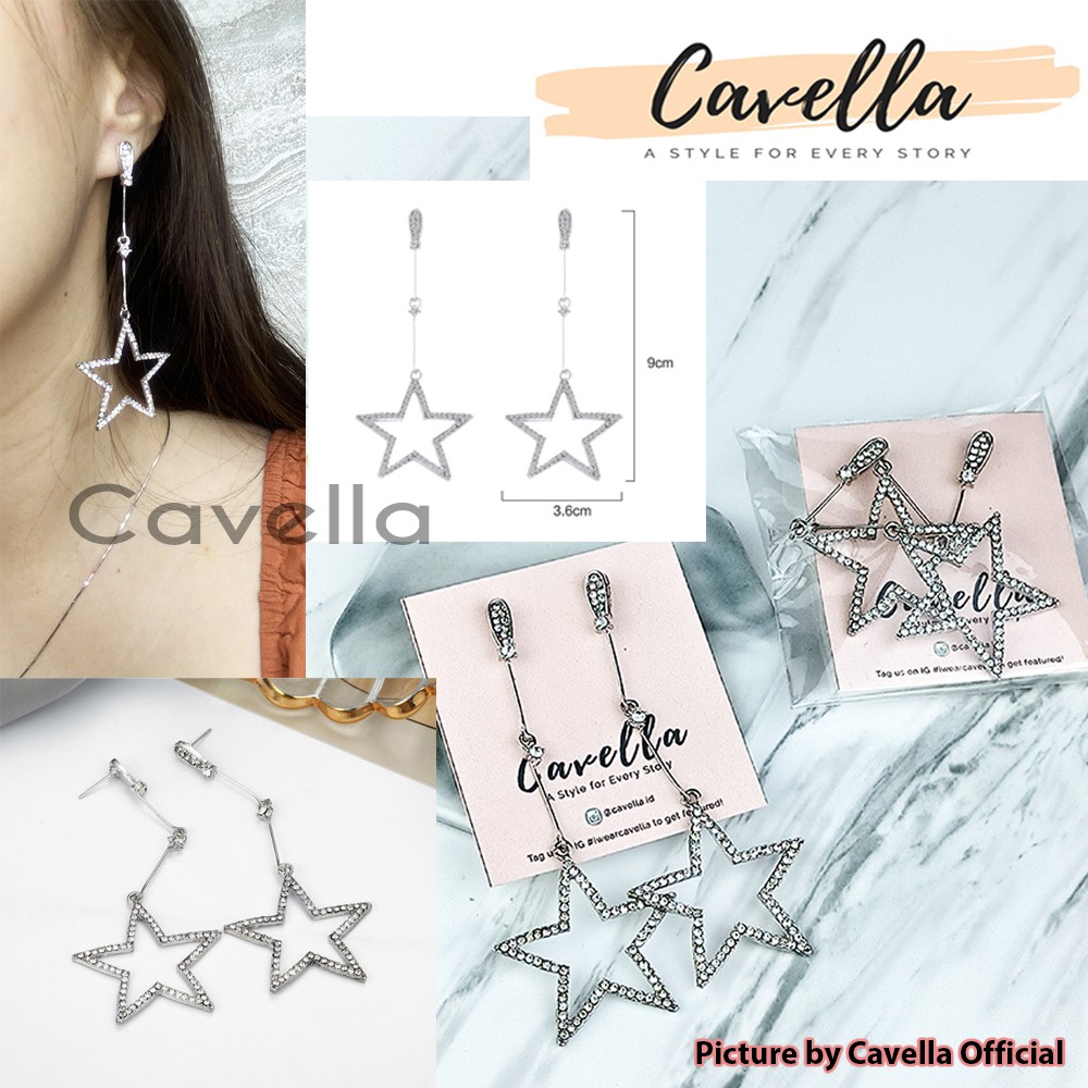 Premium Earring Anting by Cavella - Model : Starlite ER015