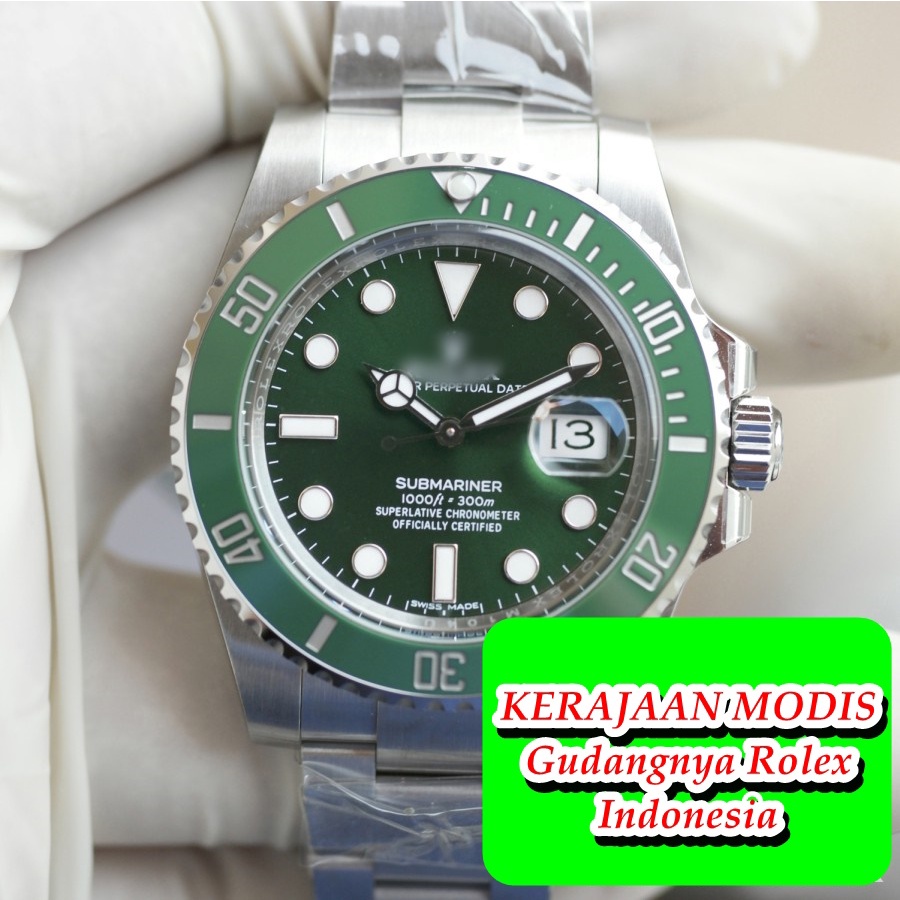 Diskon Rolex Submariner Date 40mm 116610ln Green Hulk Rf 1:1 Best Grade Jam Tangan Pria Branded Limited Edition Garansi 1th