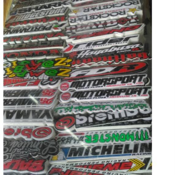 Terlaris Grosir stiker sepeda motor sticker gambar tempel panjang paket 100 lembar
