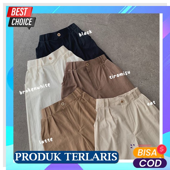 Jaden Pants Mc Kain Shakila Full Karet Pinggang Celana Wanita Kekinian Kulot Haighwaist Terbaru Dewa
