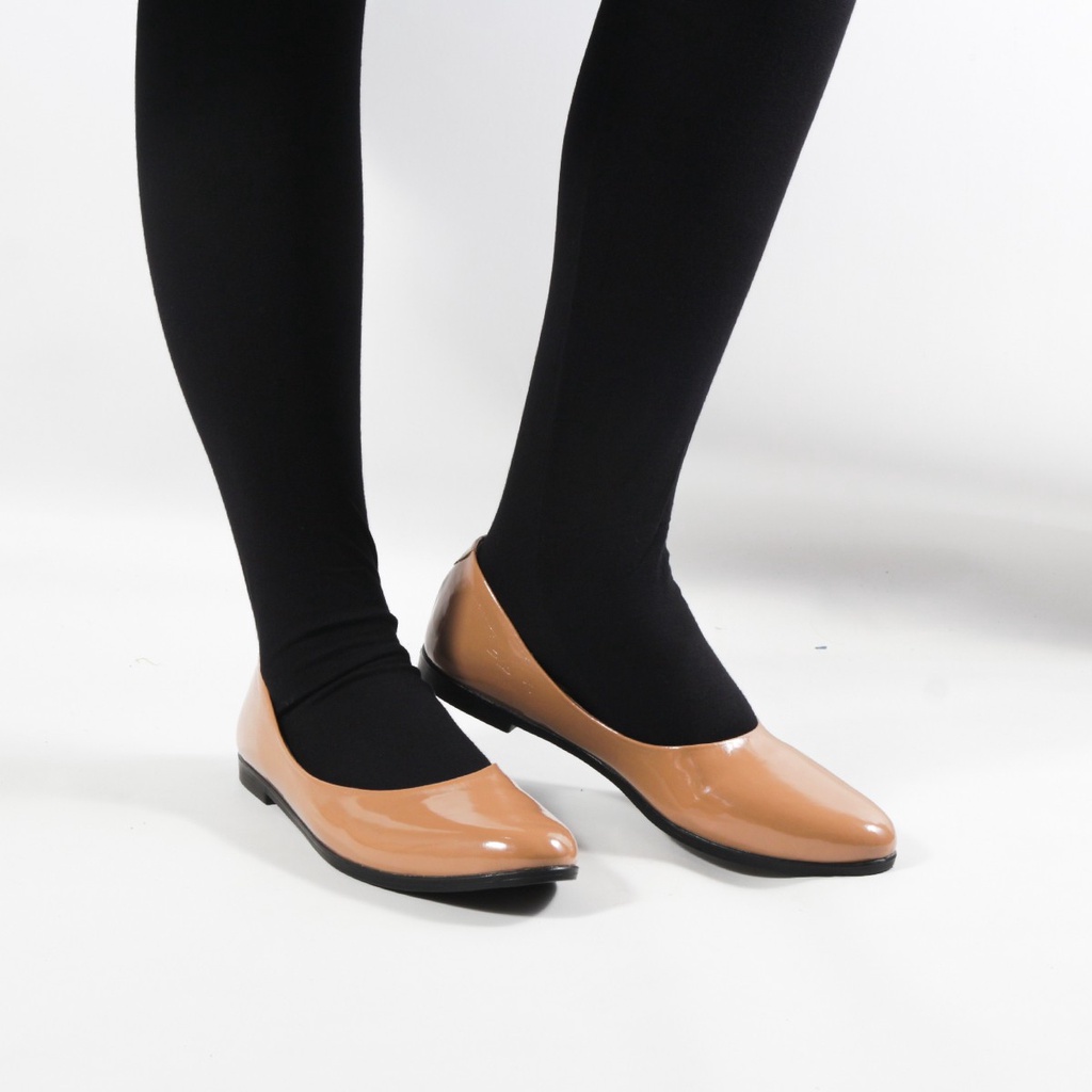 Sepatu Slip On Wanita H 3685 Brand Hertz Sepatu Casual Semi Formal Wanita Trendi Berkualitas - Moka