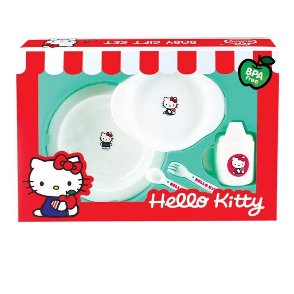 LUSTY BUNNY HELLO KITTY FEEDING SET MEDIUM / PERALATAN MAKAN BAYI