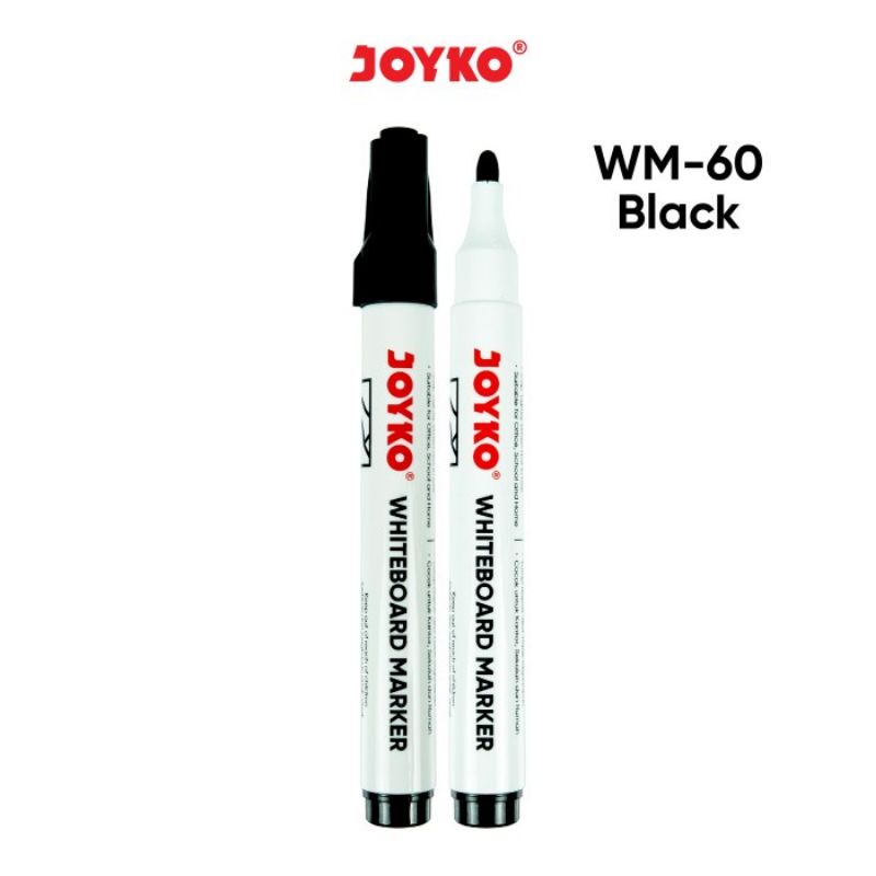

Spidol Papan Tulis Dapat Dihapus Whiteboard Marker Joyko WM-60 (Hitam)