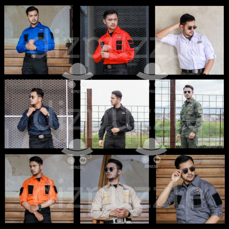 Kemeja Tactical Pria Wanita Lengan Panjang Kemeja Taktikal 511 Premium Bahan American Drill