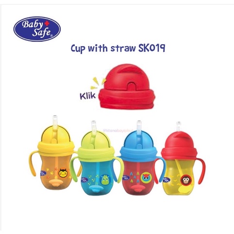 Baby Safe Training Cup With Weighted Straw Botol Minum Anak Sedotan Dengan Pemberat SK019