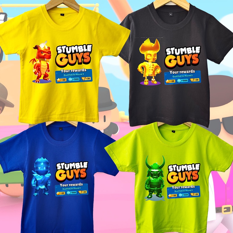 KAOS ANAK LAKI LAKI &amp; PEREMPUAN STUMBLE GUYS 4 WARNA