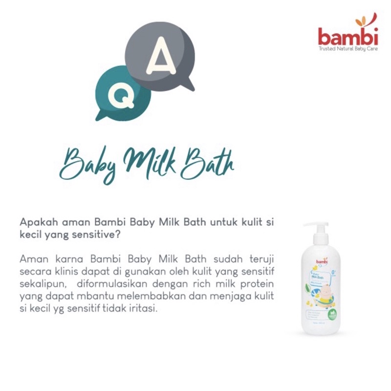 Bambi Baby Milk Bath Pump 500ml | Sabun Bayi