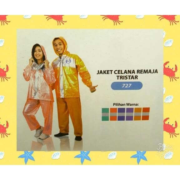 Jas Hujan stelan Remaja TRISTAR 727 Plevia jaket celana setelan remaja