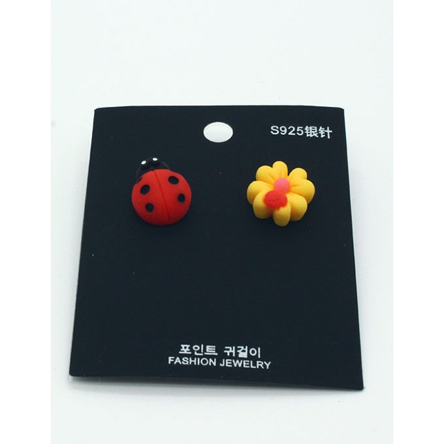 LRC Anting Tusuk Fashion Asymmetrical Stud Earrings