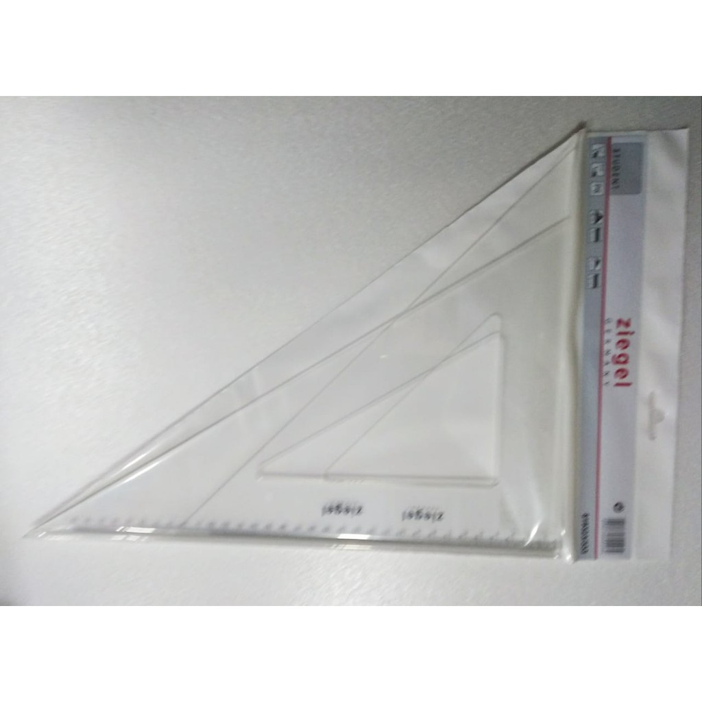 PENGGARIS SEGITIGA ZIEGEL ROTRING / SEGITIGA BESAR NO 12 23CM/33CM