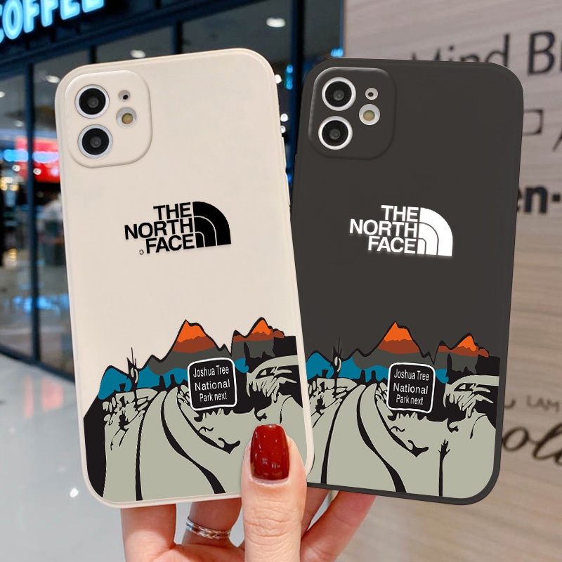 THE NORTH FACE Case Bahan TPU Desain Wajah Volcan Untuk OPPO A9 2020 A5 A12 A7 A92 A55 A54 A74 A16 A15 A3S A5S A83 A72 A36 A76 A96 A93 A53 A35 A37 A32 A33 A33 A57 A33