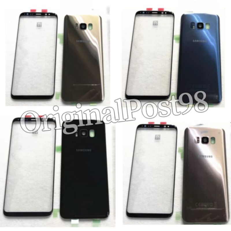 Glass Kaca Lcd + Tutup Belakang Backdoor Casing Samsung S8+ S8 Plus G955 Ori