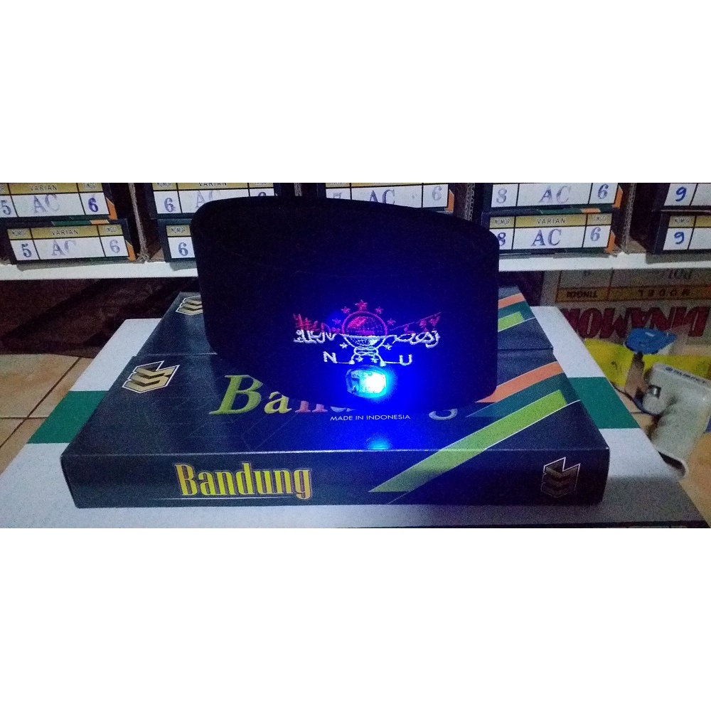 Peci Bordir Nu Anak Bonus Lampu Led Peci Anak Laki Laki Bordir Nu Peci Hitam Anak Songkok Nu Peci Nu