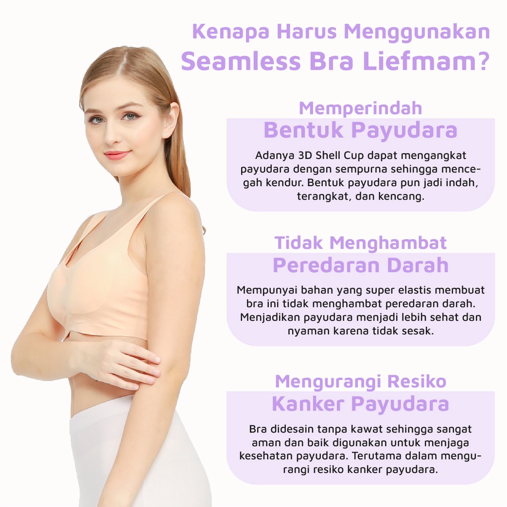 Seamless Bra Liefmam (Zaraya) - Bra Pengencang Payudara Anti Nyeplak