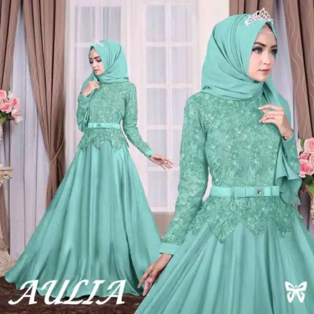 Aulia maxi Jersey premium kombinasi brokat