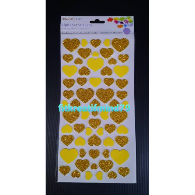 

Stiker Foam Love warna Kuning untuk Scrapbooking, Craftmaking, Craft