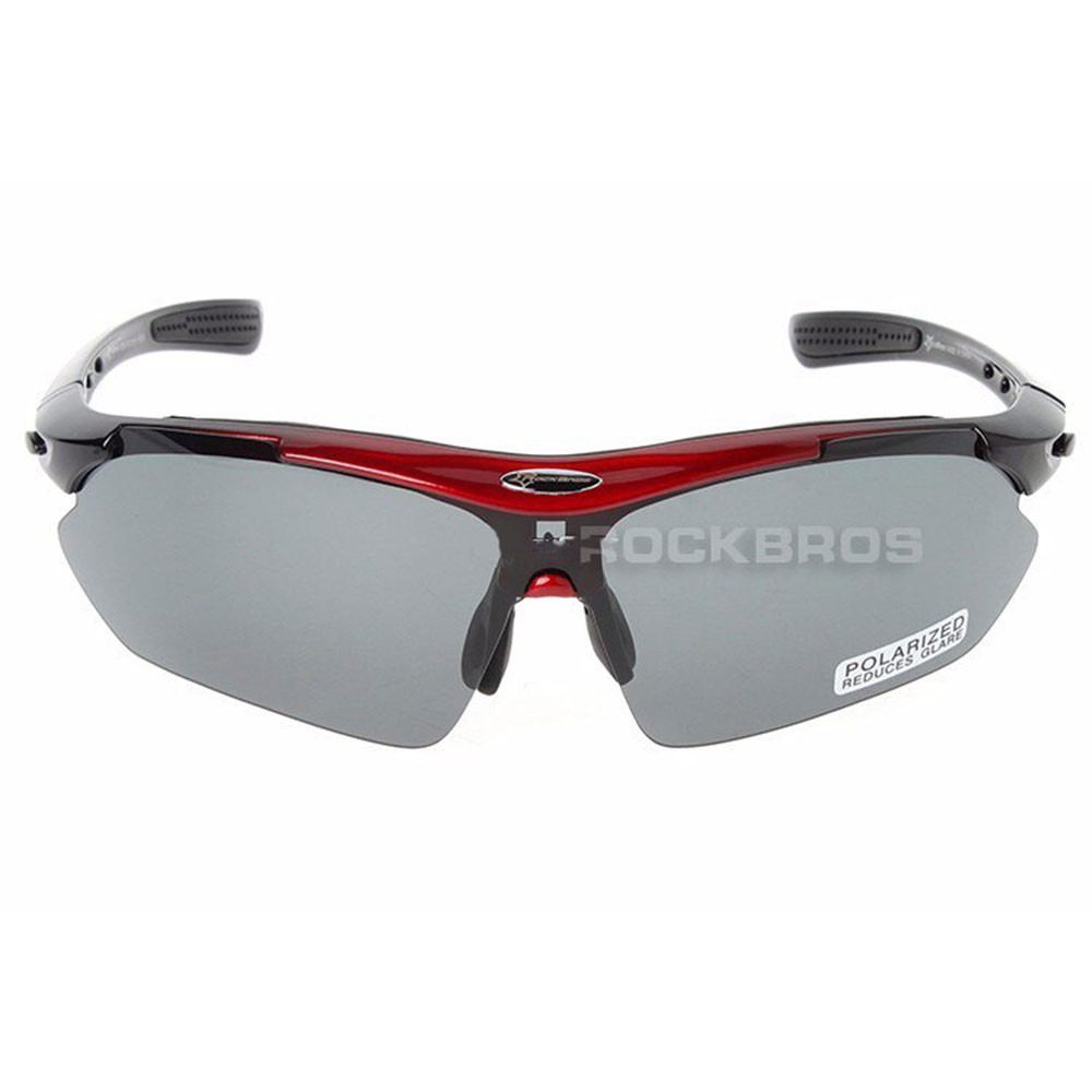 BISA COD ROCKBROS Kacamata Sepeda Olahraga Polarized dengan 3 Lensa - 10037 - Gray