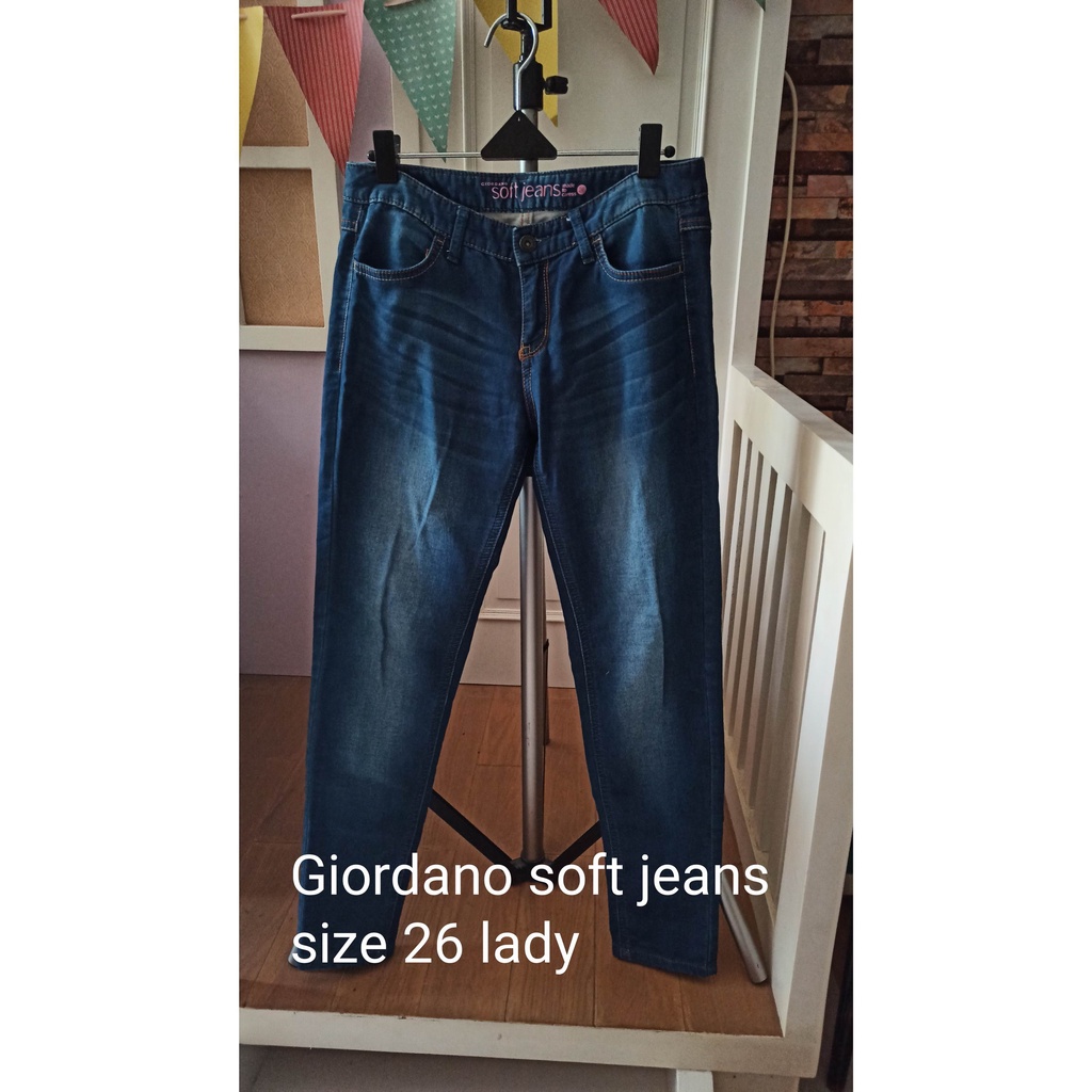Giordano soft jeans original wanita / remaja size 26 preloved bagus