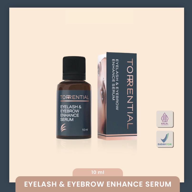 TORRENTIAL EYELASH &amp; EYEBROW GROWTH SERUM (penumbuh bulu mata dan alis)