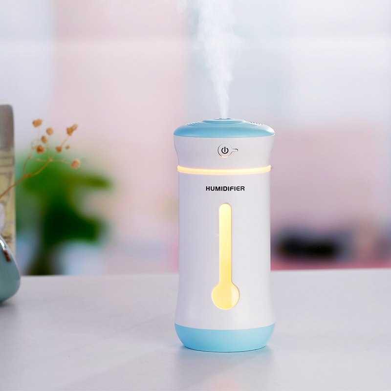 Taffware 3 in 1 Mini Humidifier + Lampu LED + Kipas USB - HUMI X2 [Biru]