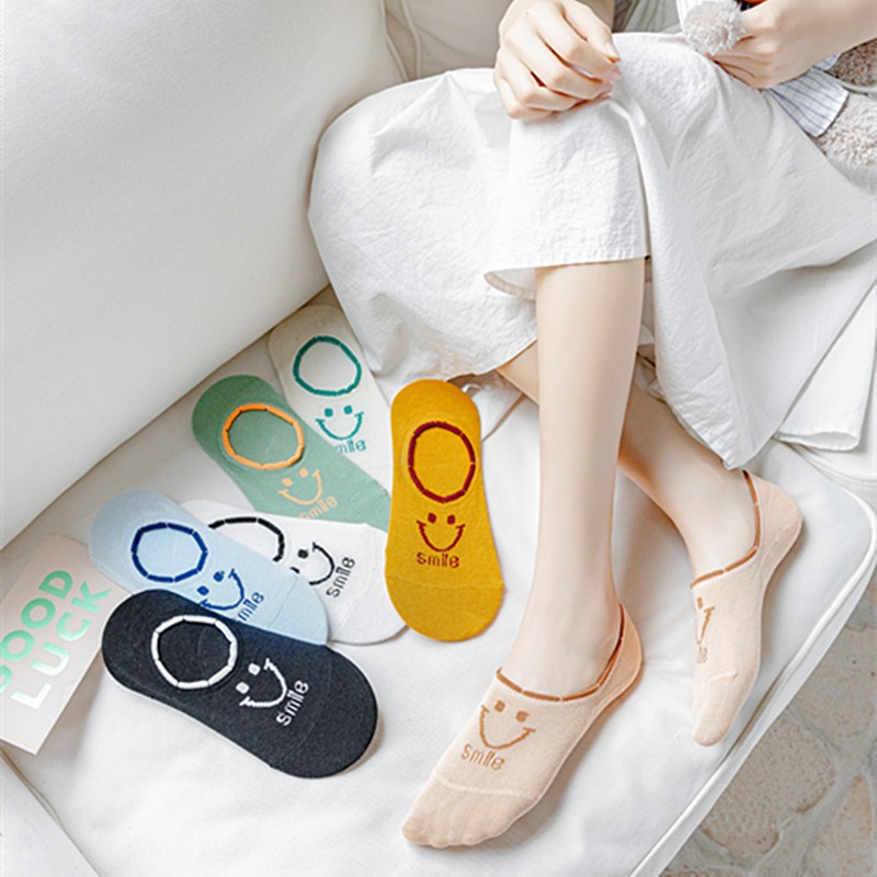 972 KAOS KAKI WANITA PENDEK BAWAH MATA KAKI MOTIF SMILE REMAJA CEWEK IMPORT KOREAN JAPAN WOMEN'S HID