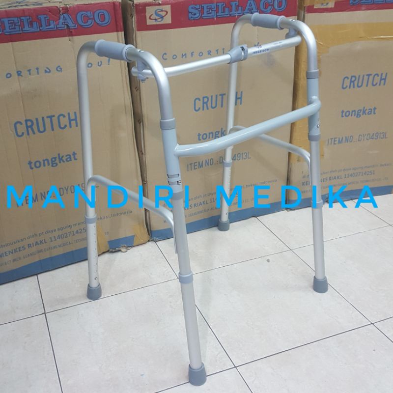 Walker Ringan Tongkat Jemuran Lipat Adjustable Aluminium Original Sella