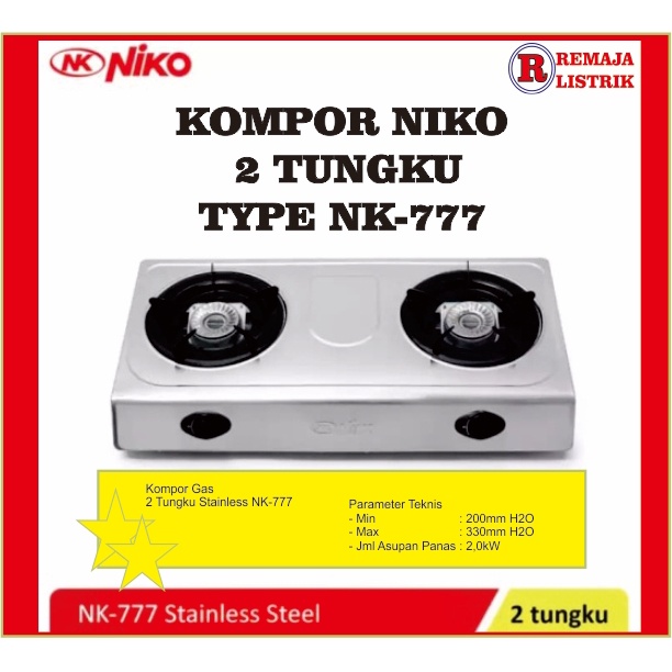 Kompor Niko 2 Tungku NK-777