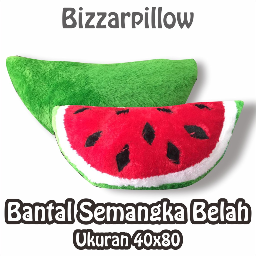 Bizzarpillow Bantal Buah Semangka Bulu Rasfur BZ235