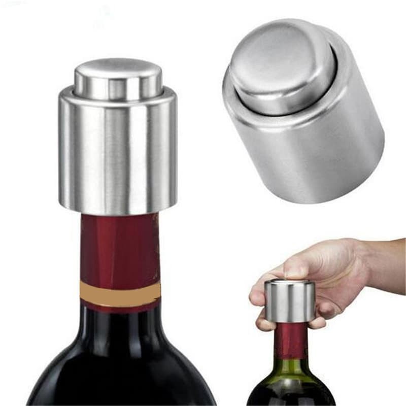 Tutup Botol Wine Vacuum Sealed - Silver